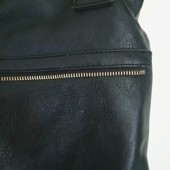 Black Modern Rebel Rectangular Zipper Bag - Picture 3 of 11